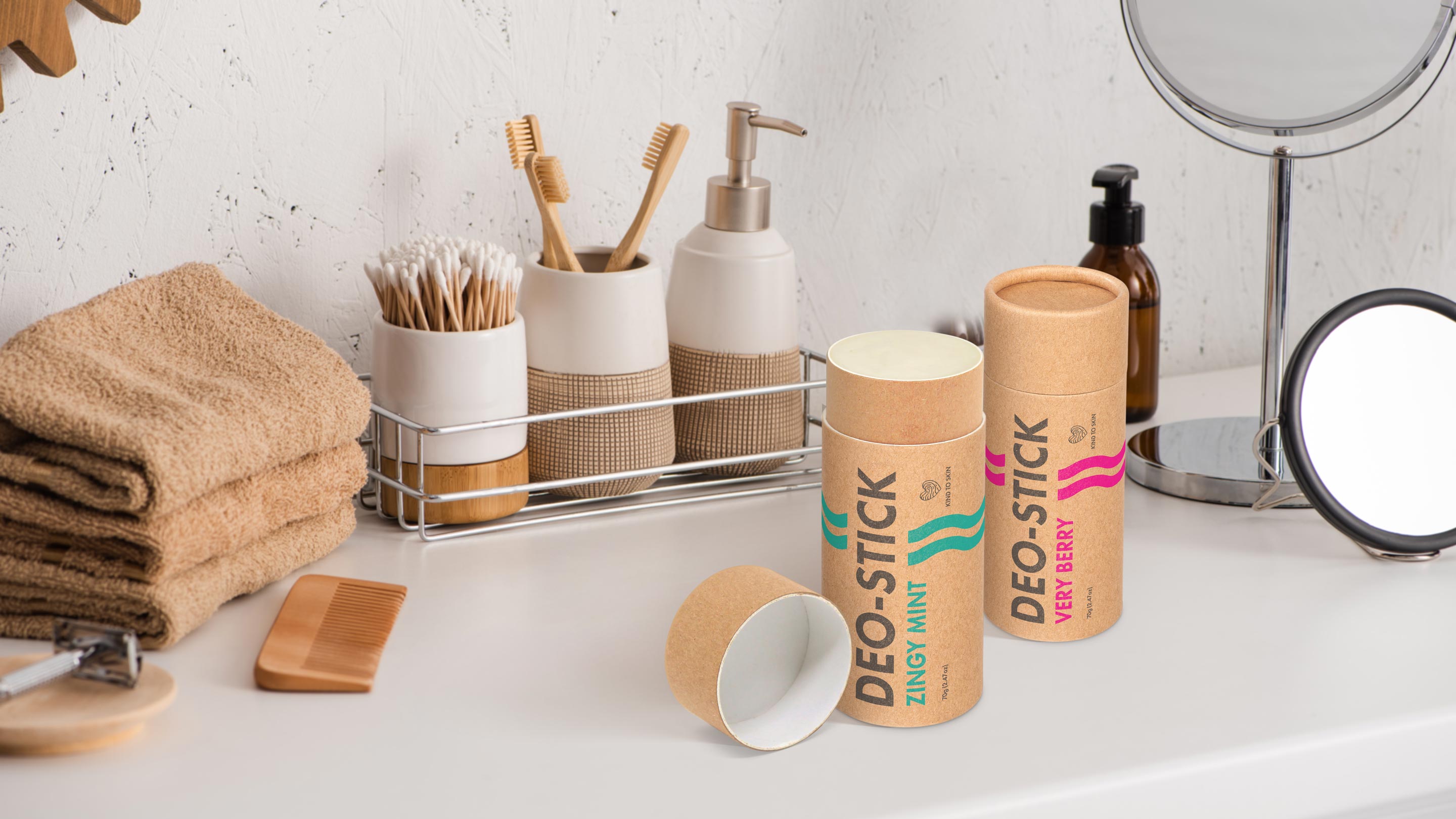 Tubos de desodorante push up