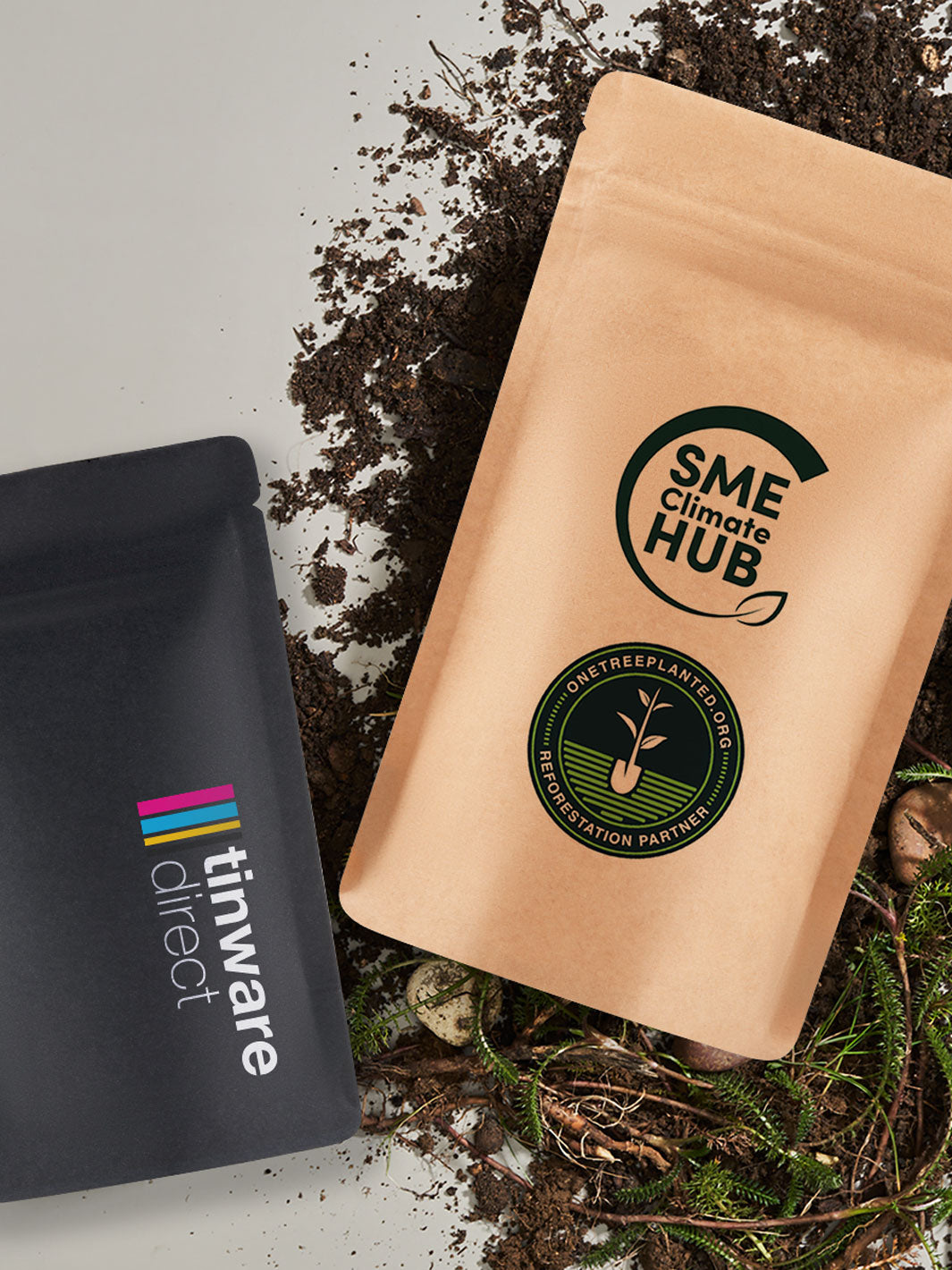 Envases de bolsa compostable