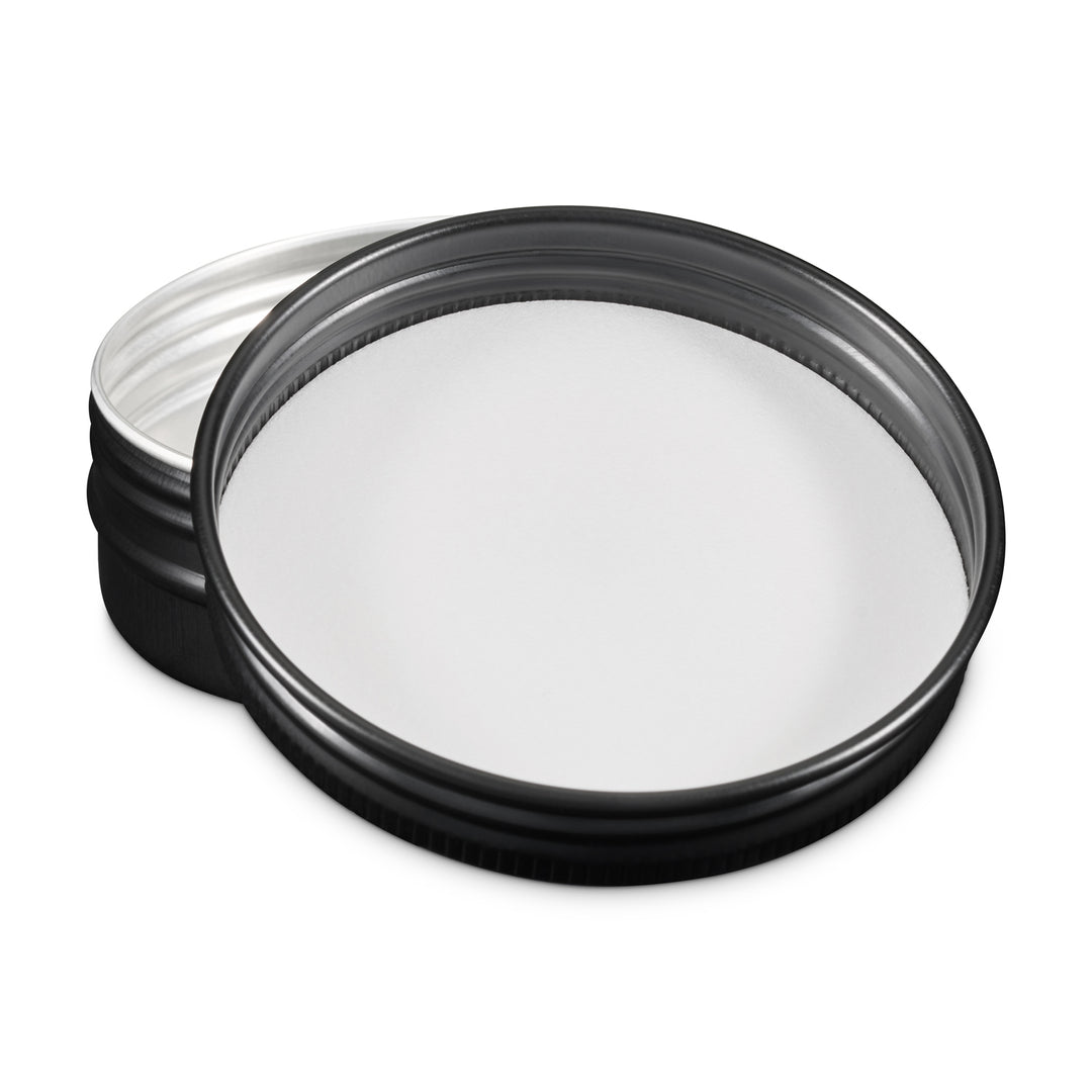 Recipiente de hojalata de aluminio redondo con tapa de rosca cubierta de EPE