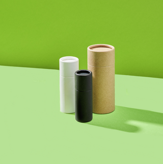 Tubos de Cartón con Base Deslizante Resistente al Agua en Negro, Blanco y Kraft Marrón