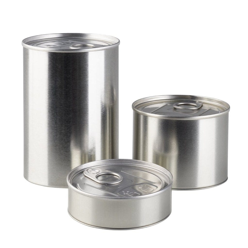 Lata plateada y redonda modelo Pressitin™