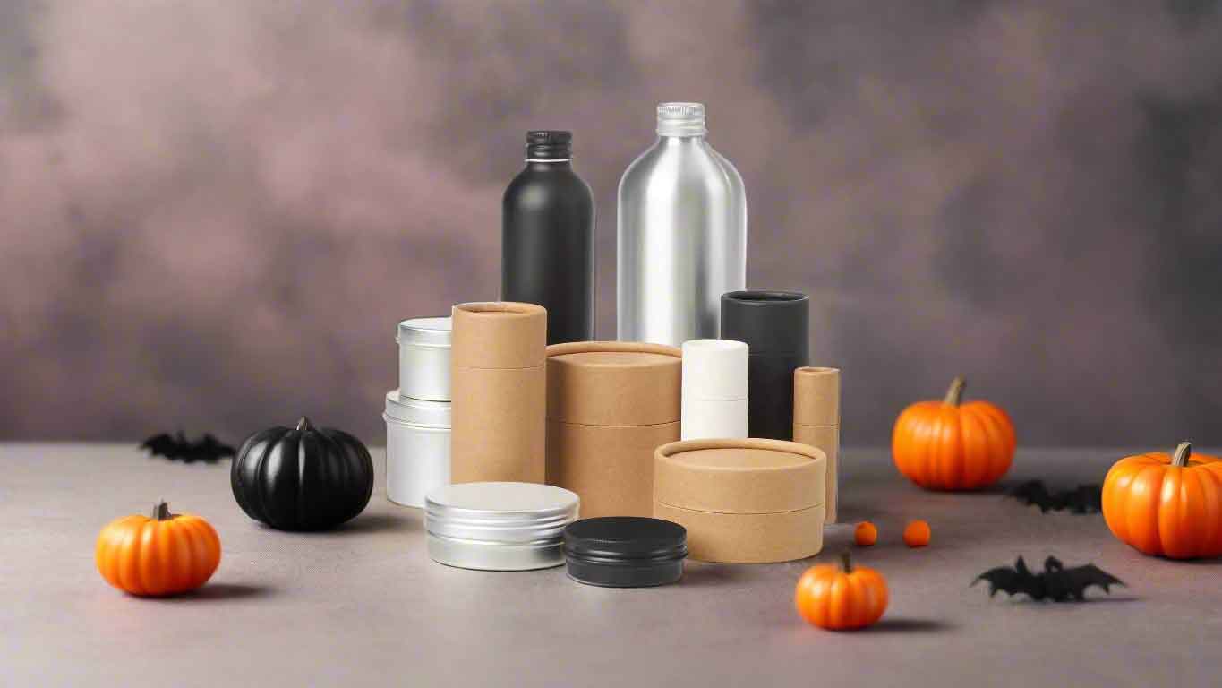 Envases sostenibles con decoración de Halloween