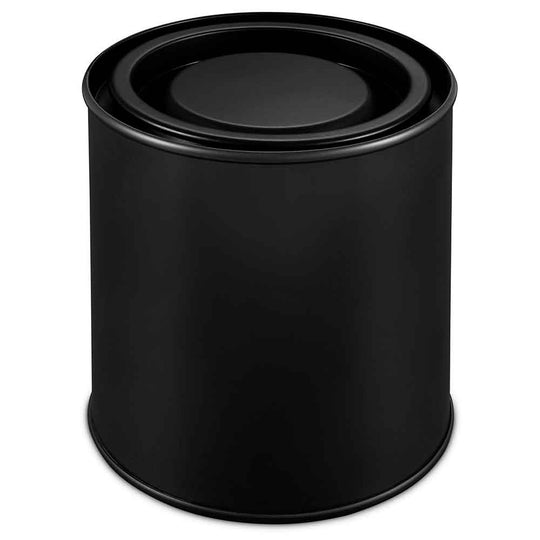 Lata con tapa de palanca de metal negro, código SKU: T0633