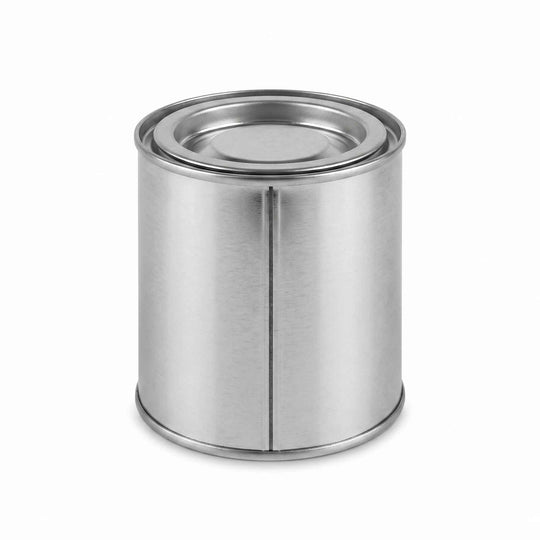 Lata con tapa de palanca plateada y costura, código de producto: T0611
