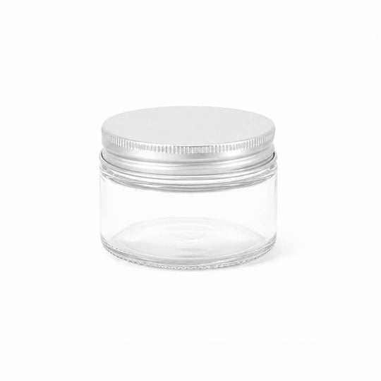 Glass Cosmetic Jars with Aluminium Screw Lids - Tinware Direct