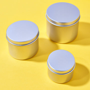 Latas de aluminio redonda con tapa a presión