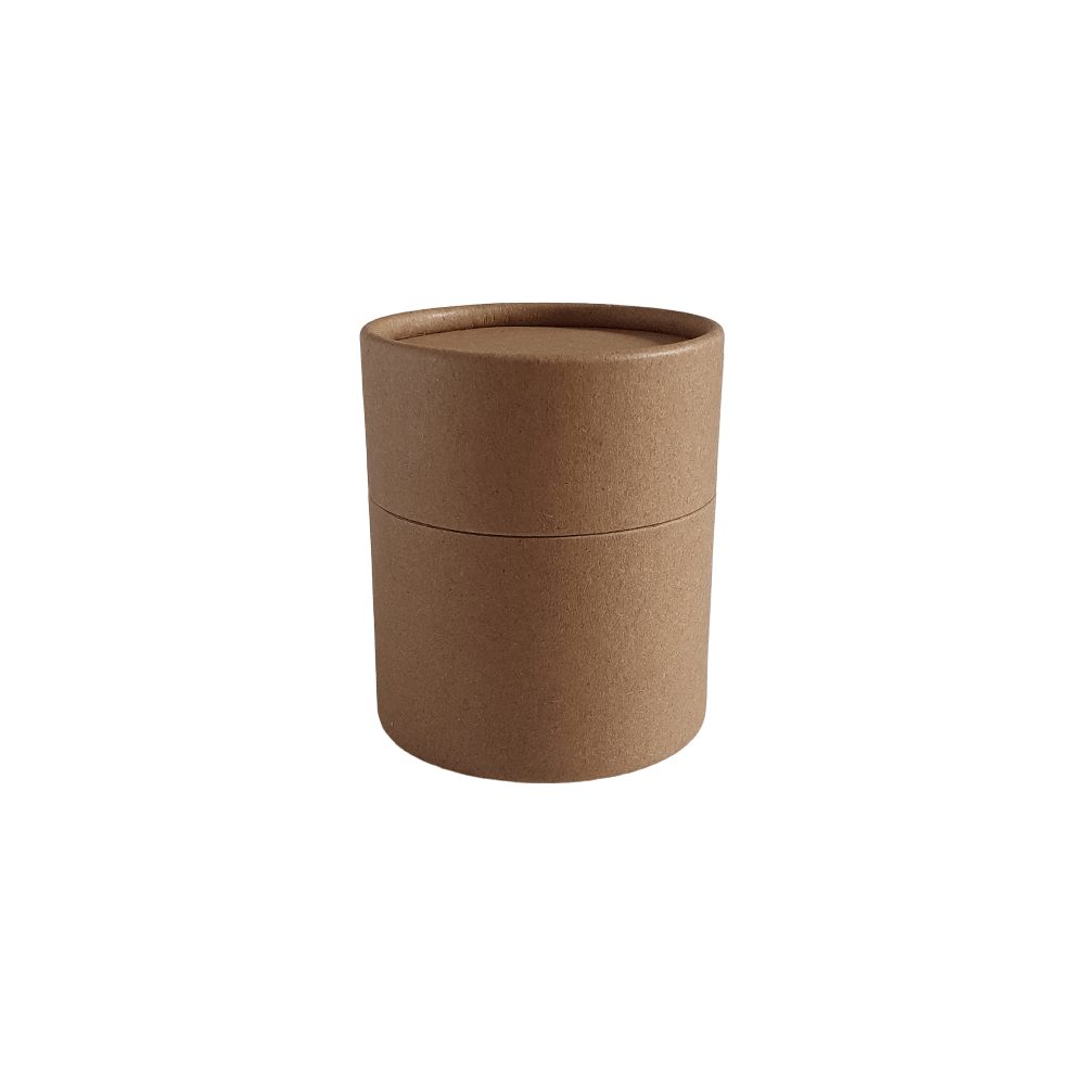 Tubo de cartón multiusos Kraft marrón de 63 x 56 mm con tapa deslizante