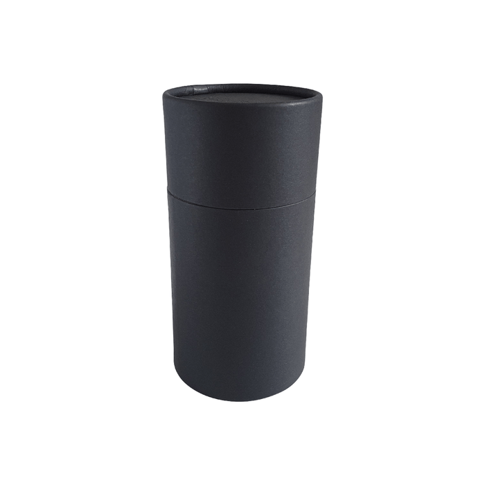 Tubo de cartón multiusos negro con tapa deslizante de 63 x 112 mm