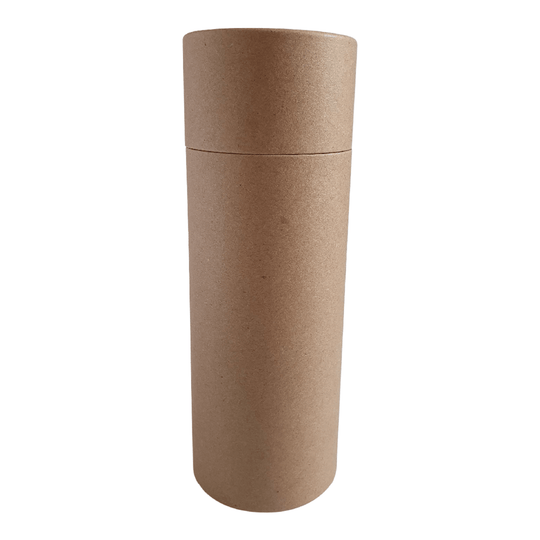Tubo de cartón multiusos Kraft marrón de 63 x 168 mm con tapa deslizante