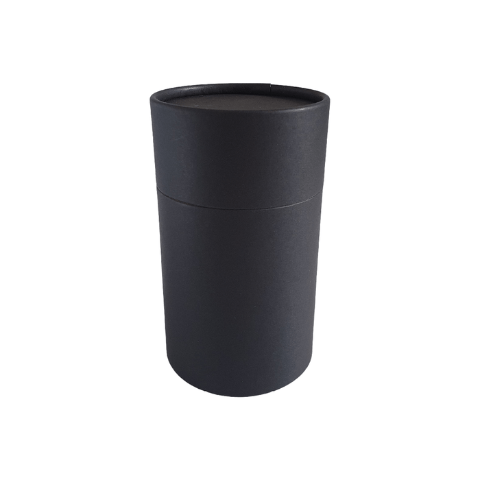 Tubo de cartón multiusos negro con tapa deslizante de 73 x 112 mm