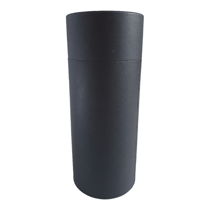 Tubo de cartón multiusos negro con tapa deslizante de 73 x 168 mm