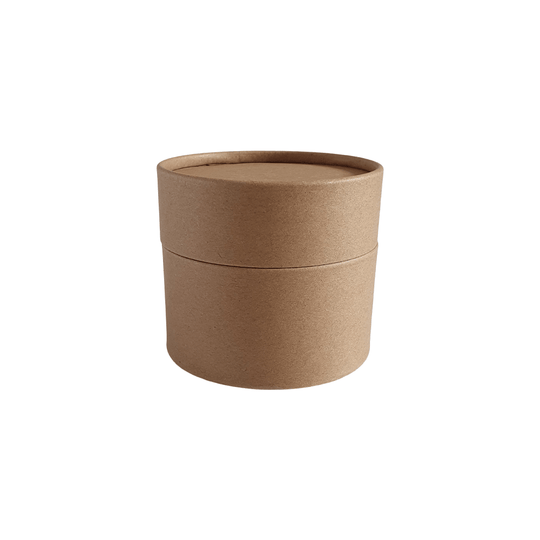 Tubo de cartón multiusos Kraft marrón de 83 x 56 mm con tapa deslizante