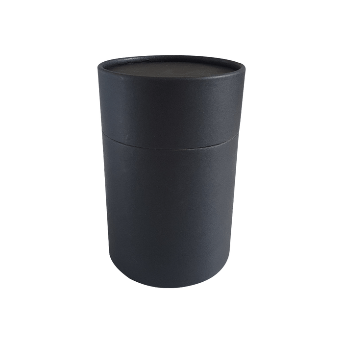 Tubo de cartón multiusos negro con tapa deslizante de 83 x 112 mm
