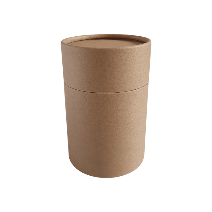 Tubo de cartón multiusos Kraft marrón de 83 x 112 mm con tapa deslizante